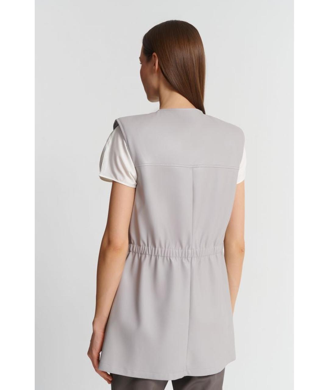 MAX MARA Серый жилет, фото 5