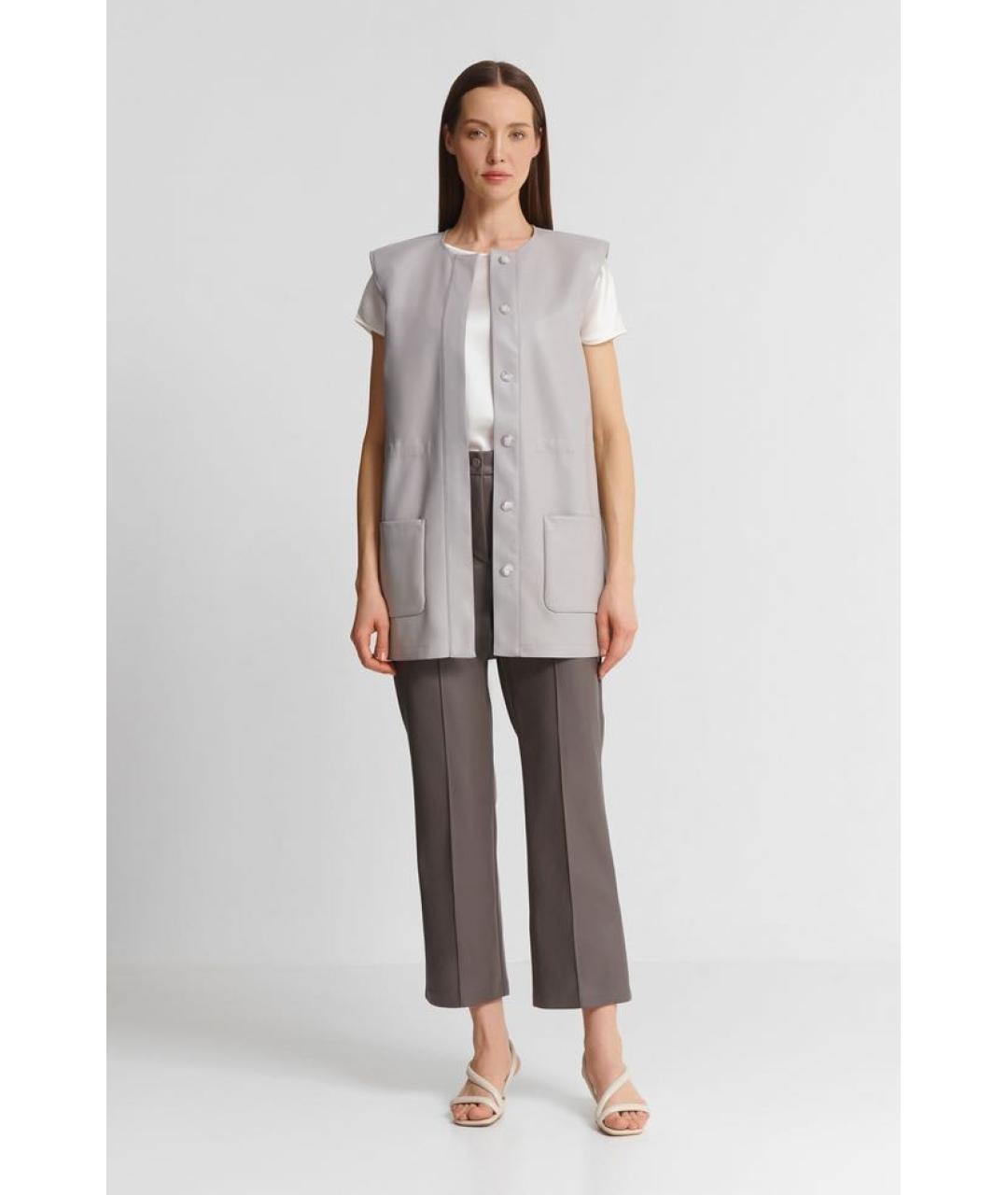 MAX MARA Серый жилет, фото 4