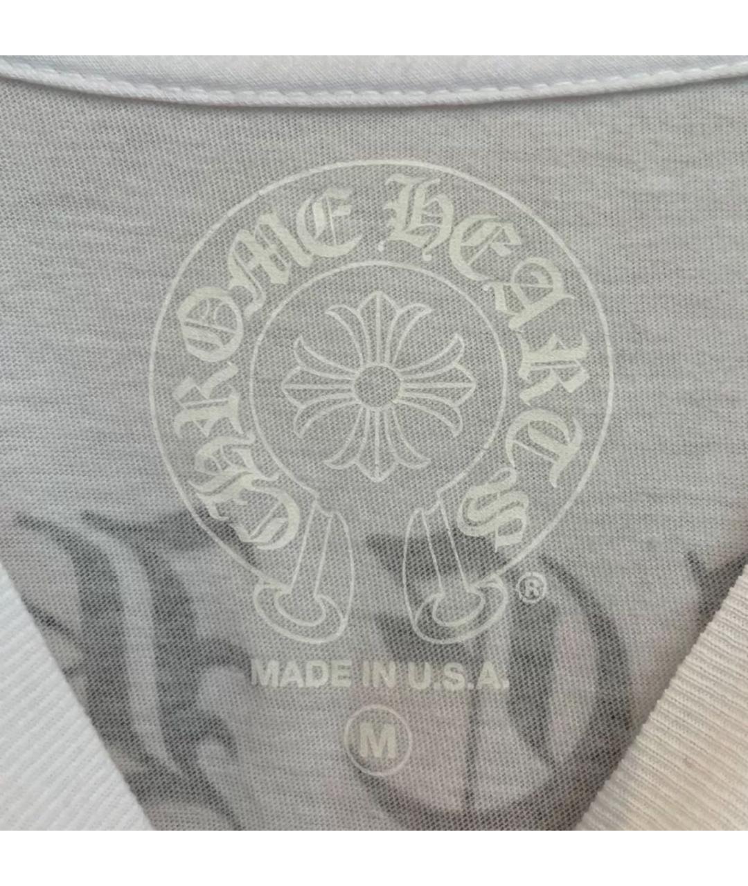 CHROME HEARTS Белая футболка, фото 3