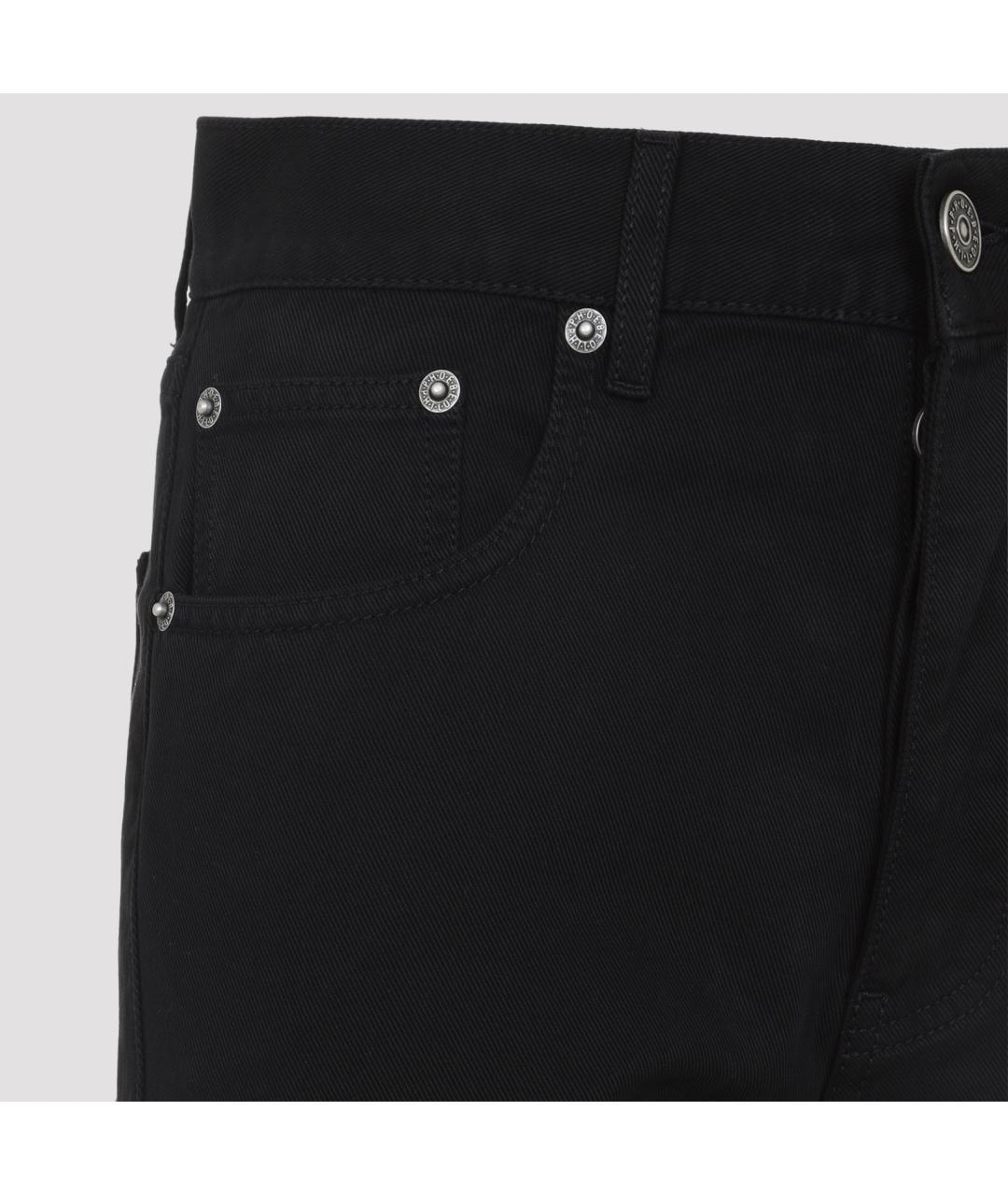 PHOEBE PHILO Черные хлопковые прямые джинсы, фото 5