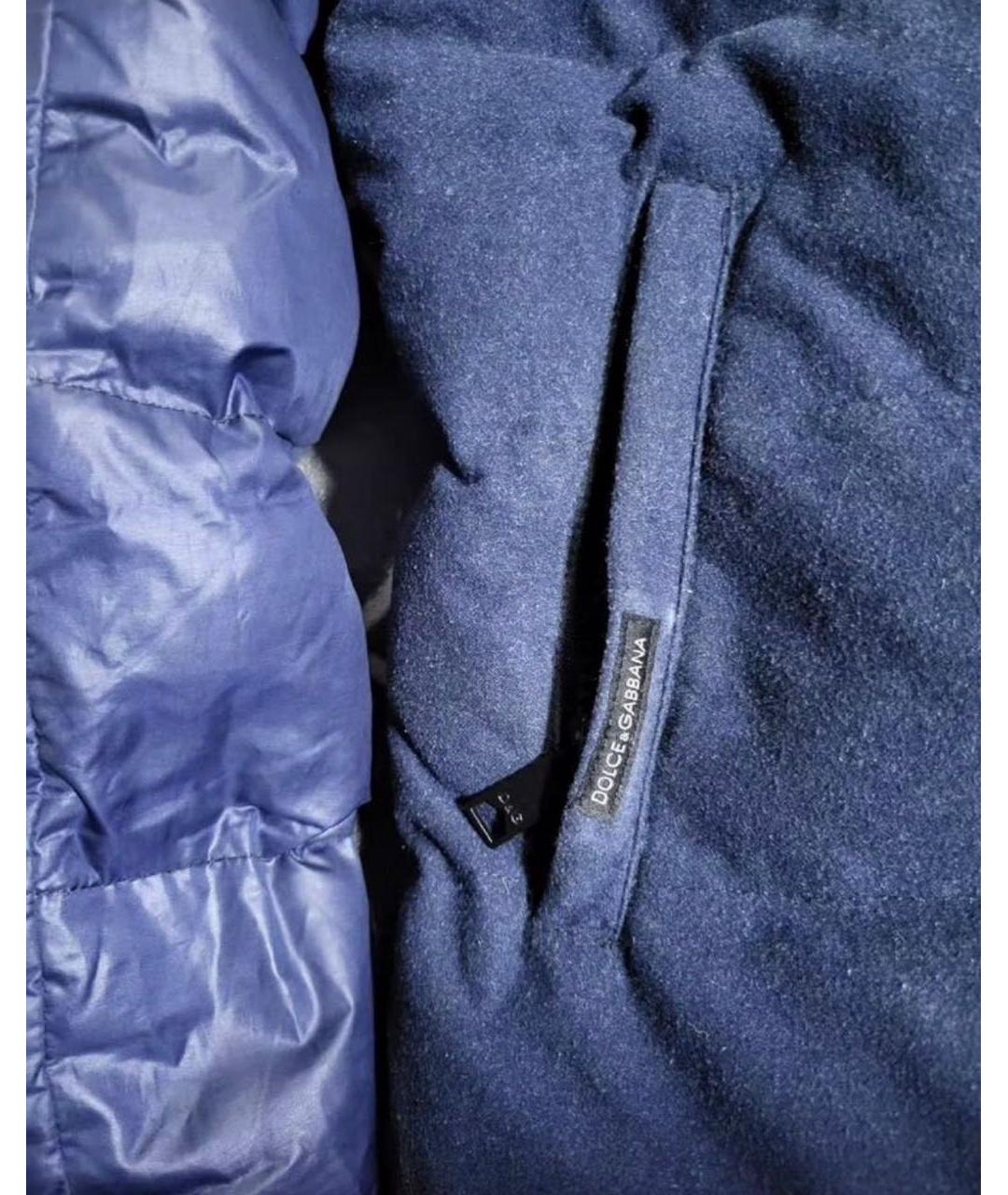 DOLCE&GABBANA Темно-синий пуховик, фото 7