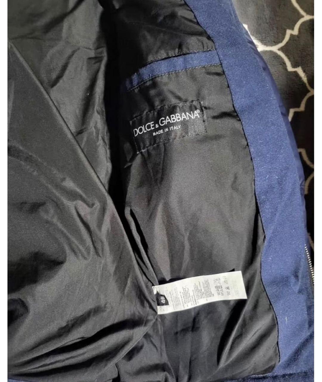 DOLCE&GABBANA Темно-синий пуховик, фото 3