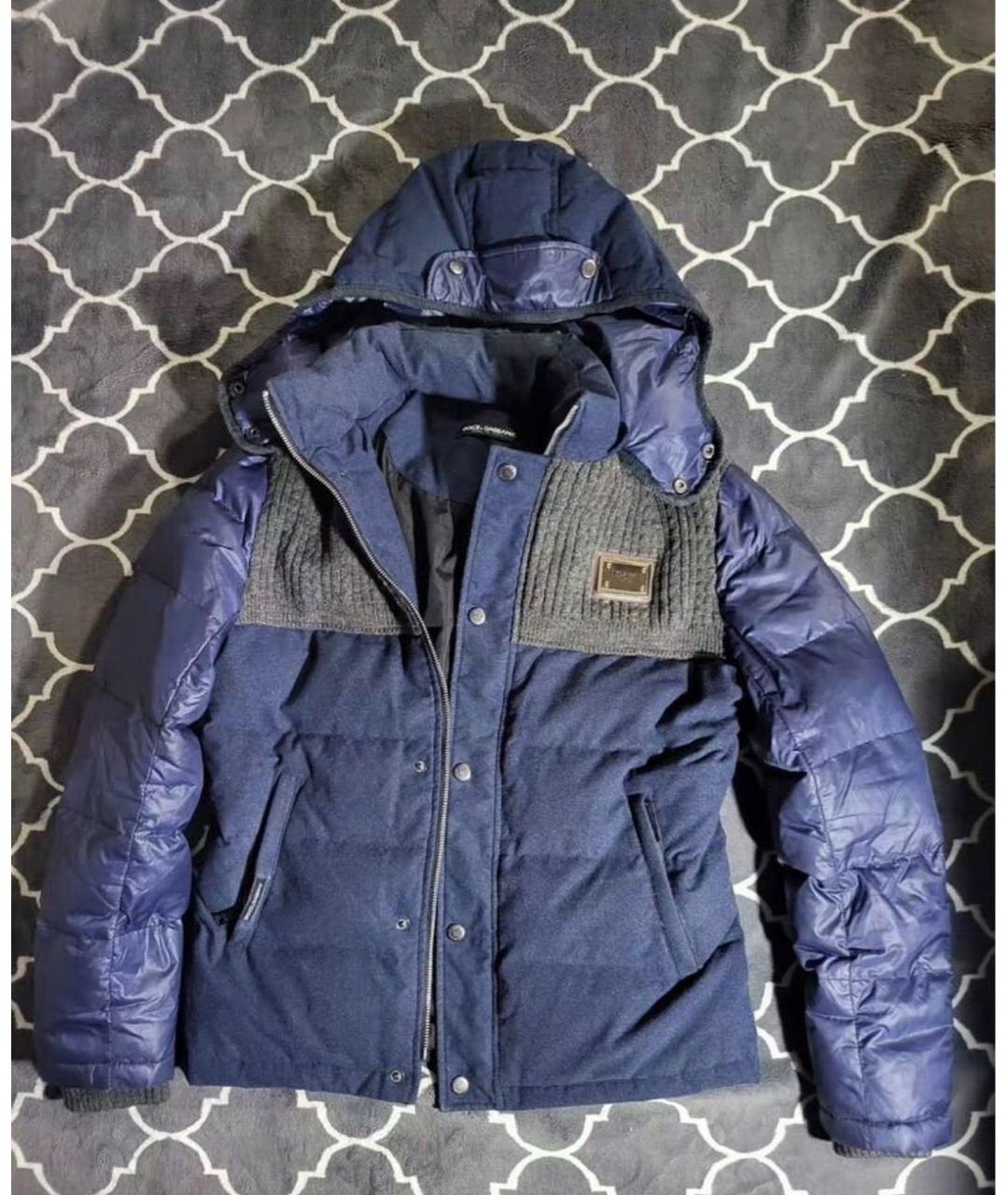 DOLCE&GABBANA Темно-синий пуховик, фото 8