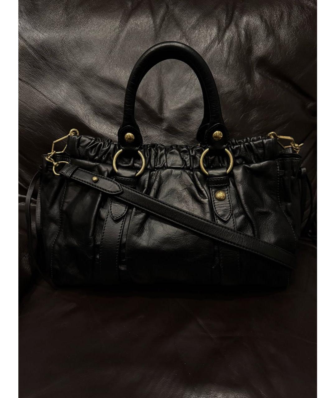 MIU MIU Черная кожаная сумка через плечо, фото 3