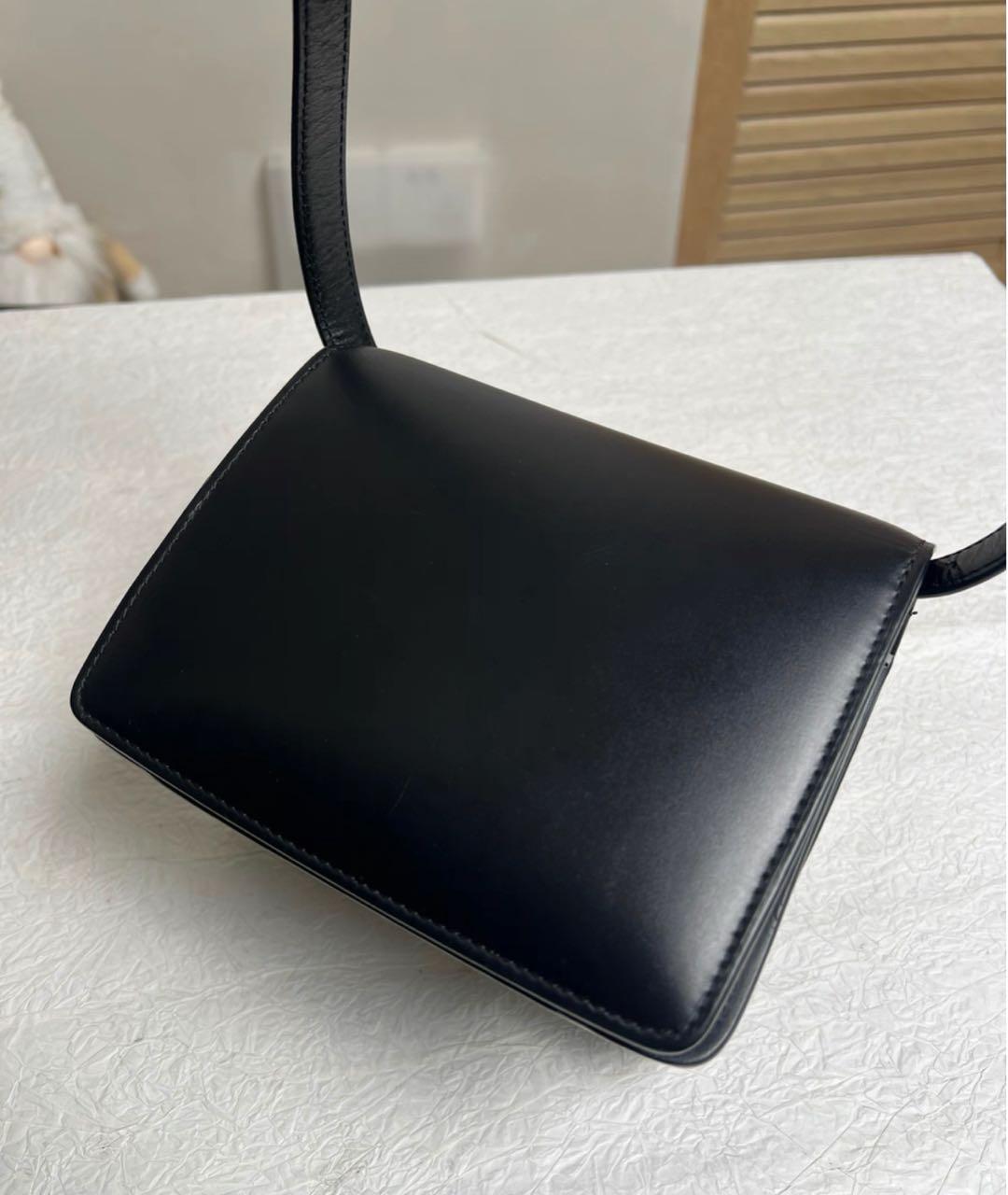 CELINE Черная кожаная сумка через плечо, фото 5