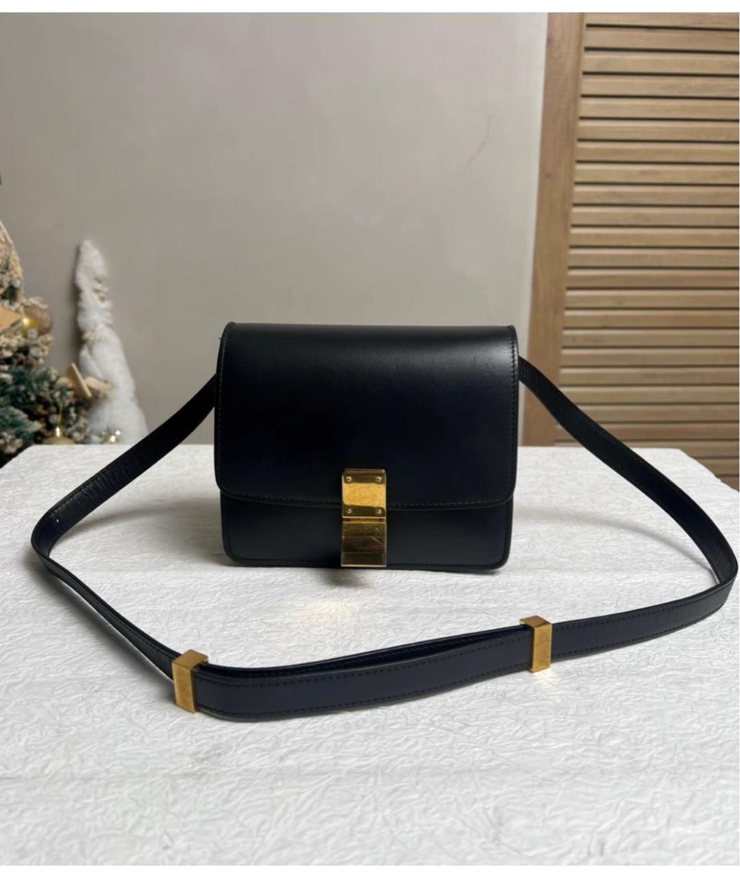 CELINE Черная кожаная сумка через плечо, фото 2