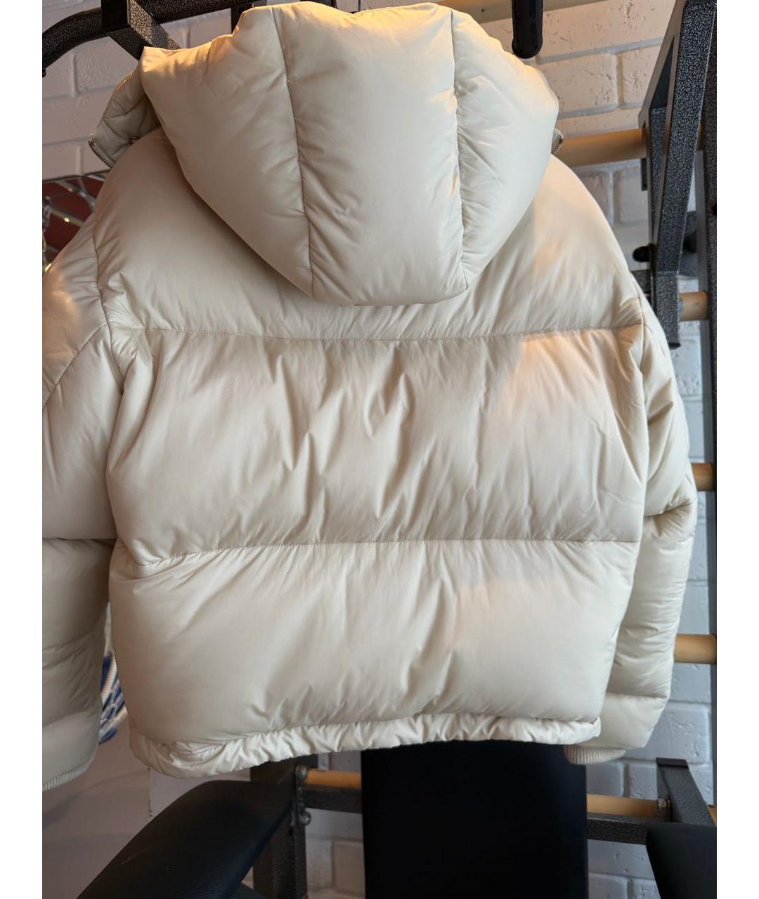 LORO PIANA Бежевый полиуретановый пуховик, фото 4