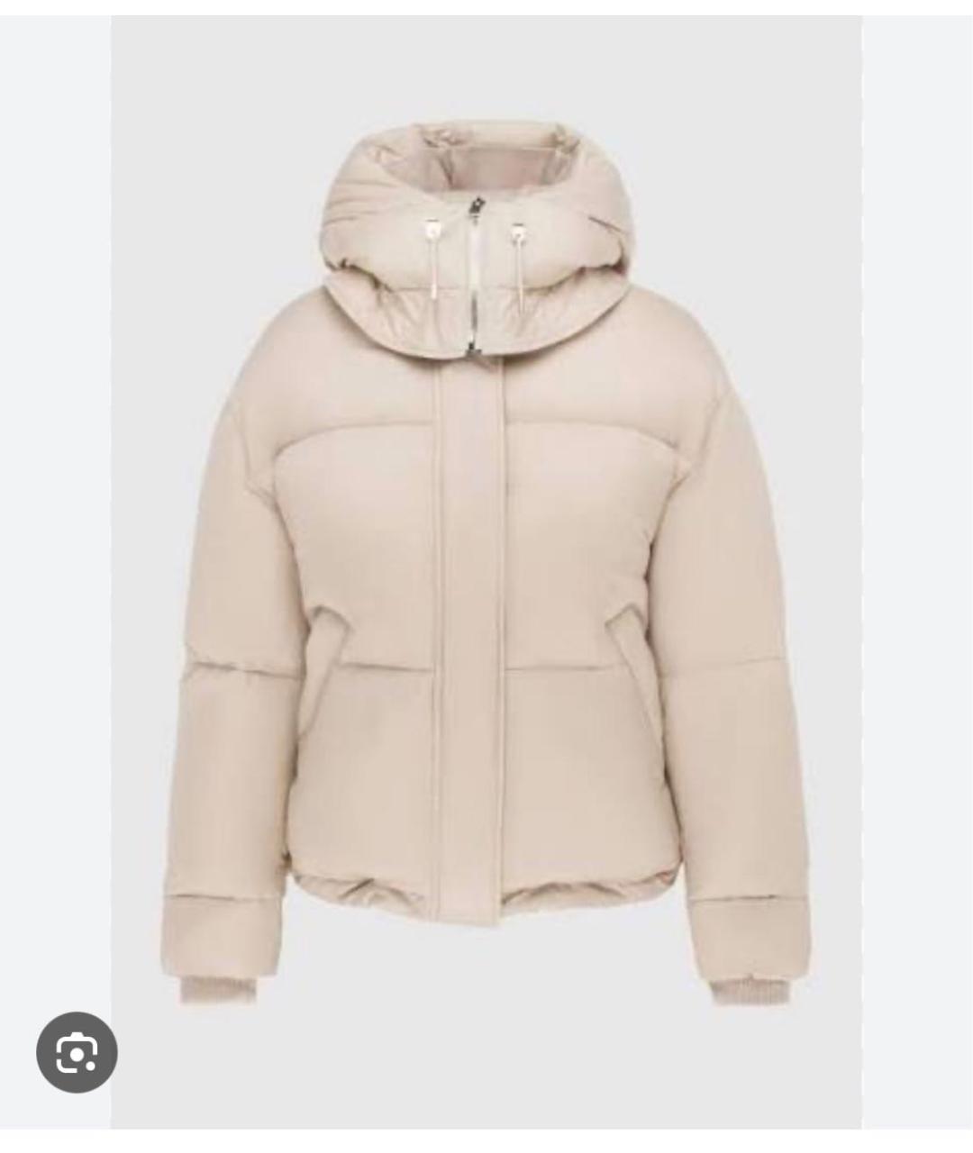 LORO PIANA Бежевый полиуретановый пуховик, фото 8