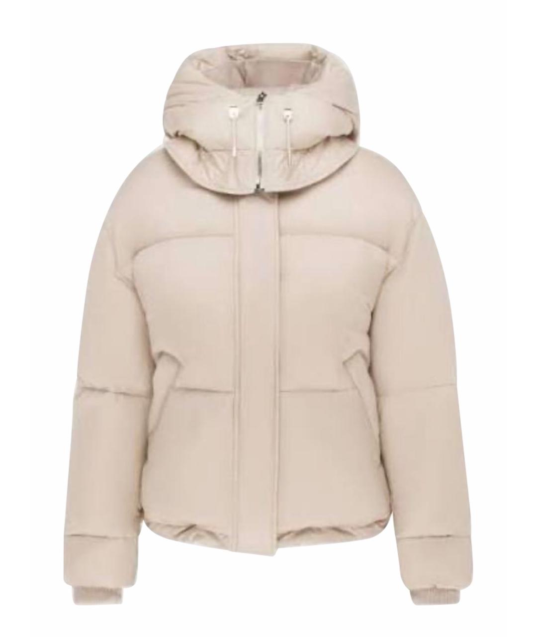 LORO PIANA Бежевый полиуретановый пуховик, фото 1