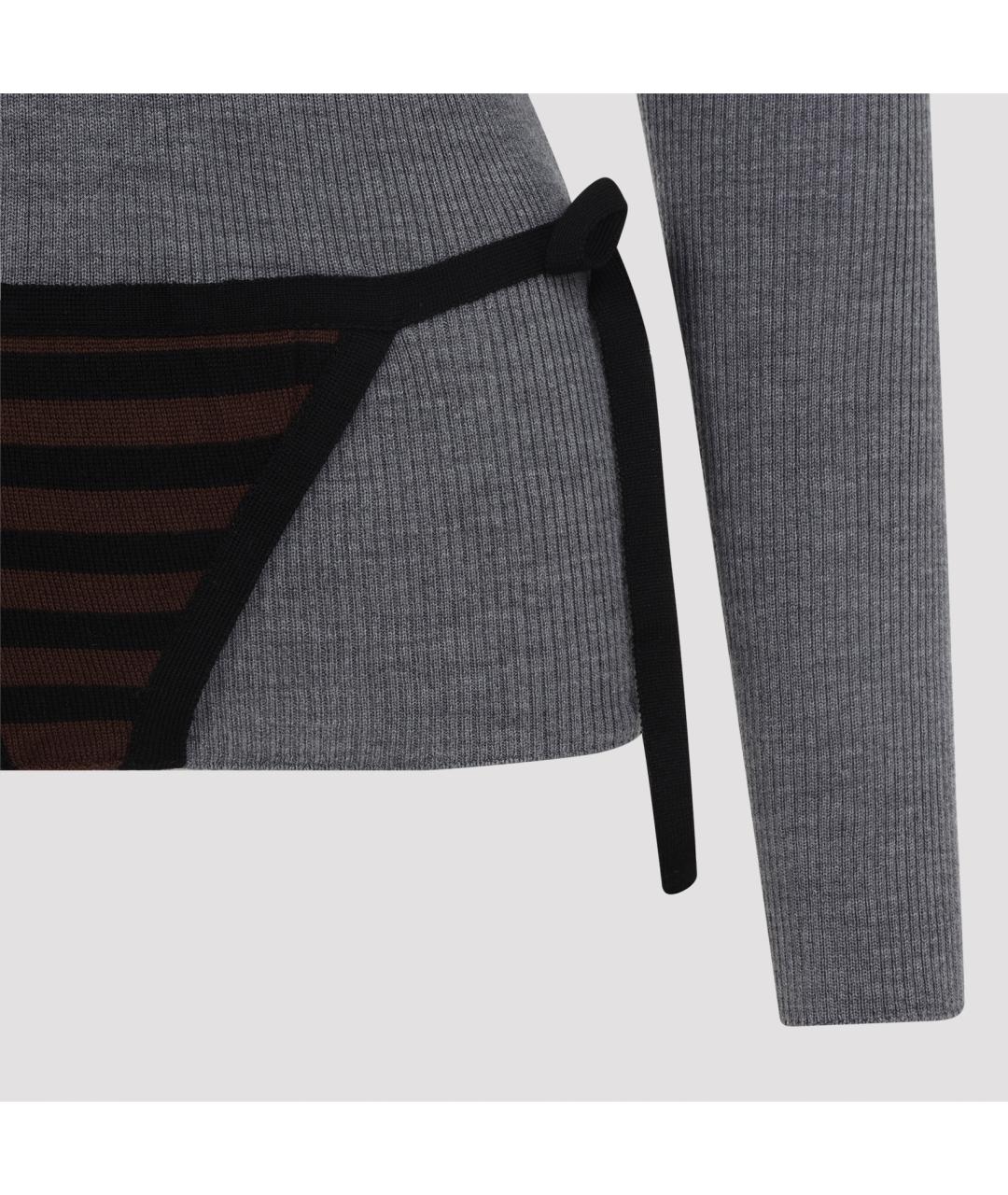 MOSCHINO Серая шерстяная водолазка, фото 5