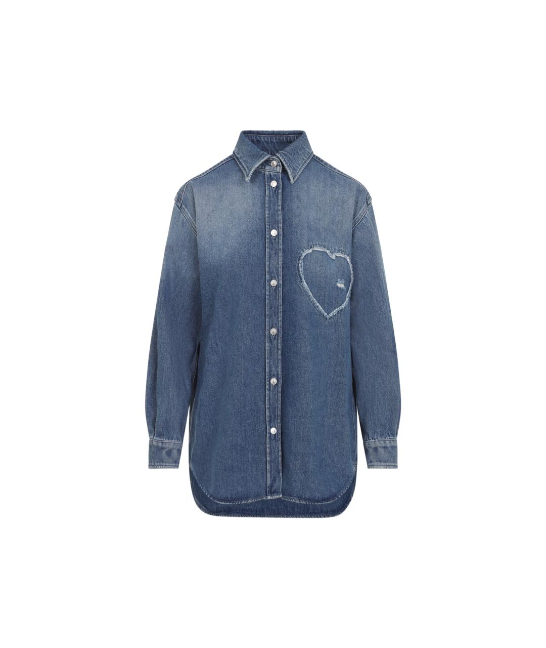 MOSCHINO Синяя хлопковая рубашка, фото 1