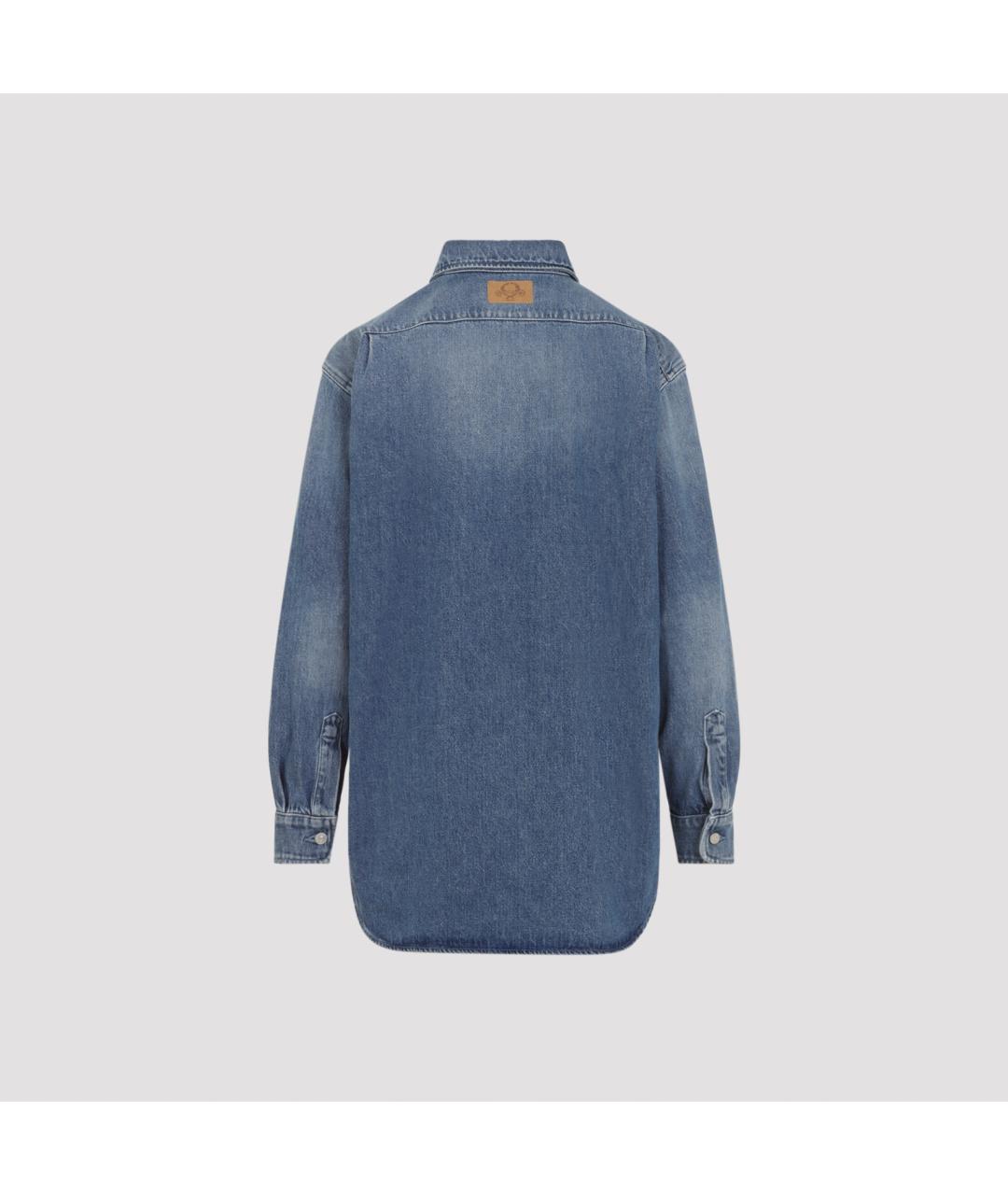 MOSCHINO Синяя хлопковая рубашка, фото 4