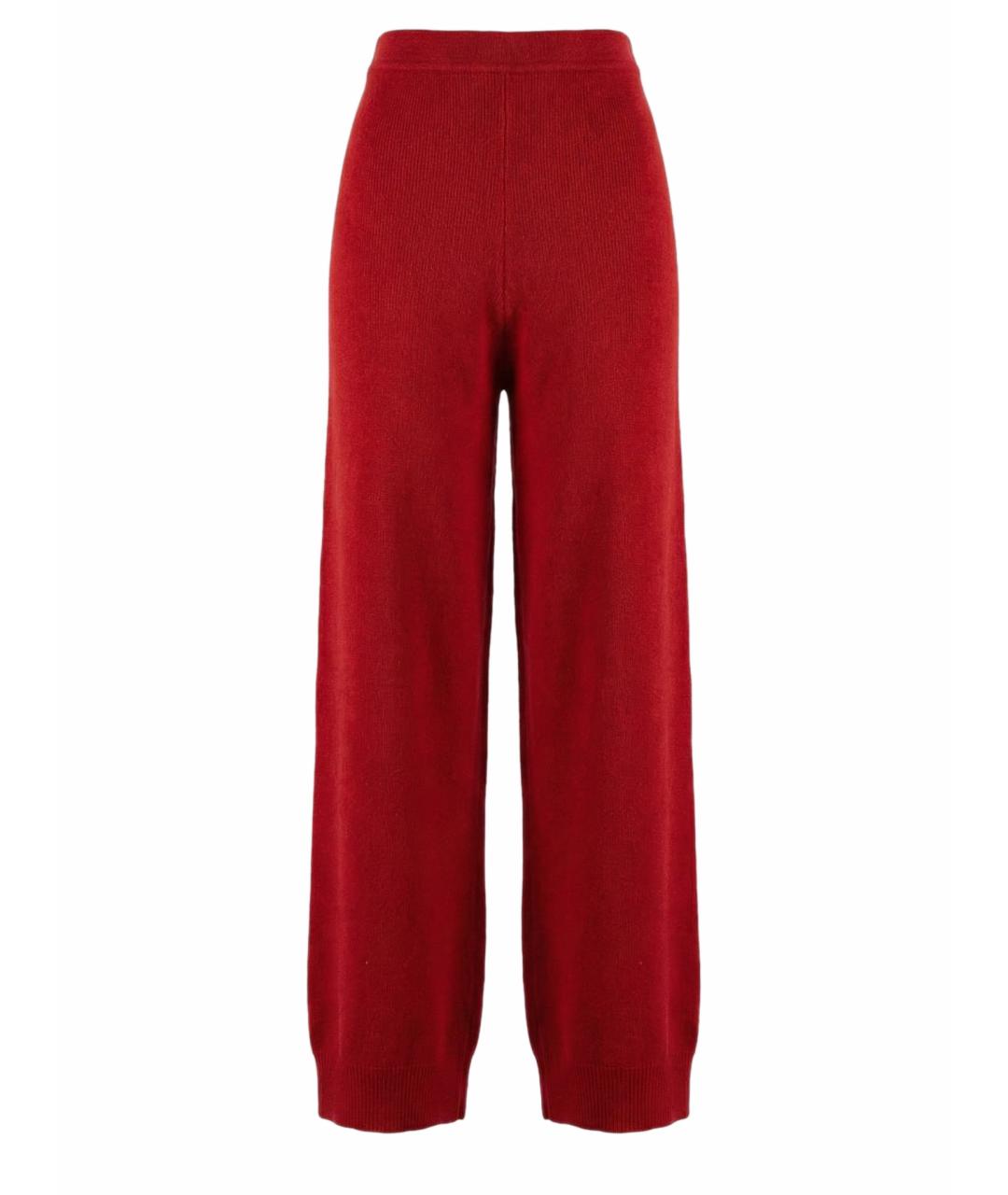 GENTRY PORTOFINO Красные кашемировые брюки широкие, фото 1