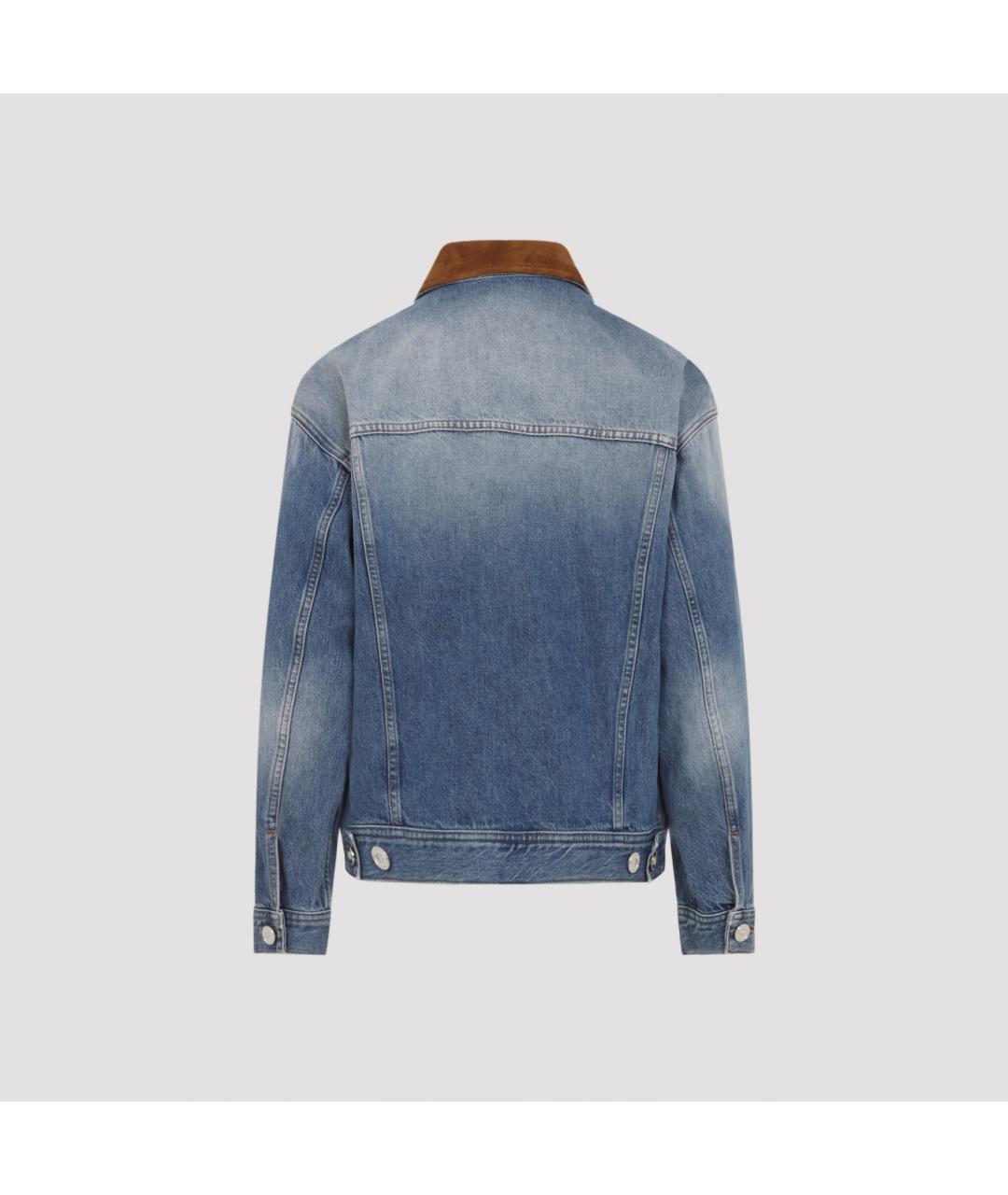 VERSACE Синяя хлопковая куртка, фото 4