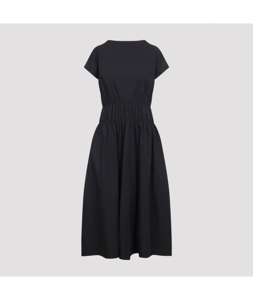 STUDIO NICHOLSON Черное хлопковое повседневное платье, фото 3