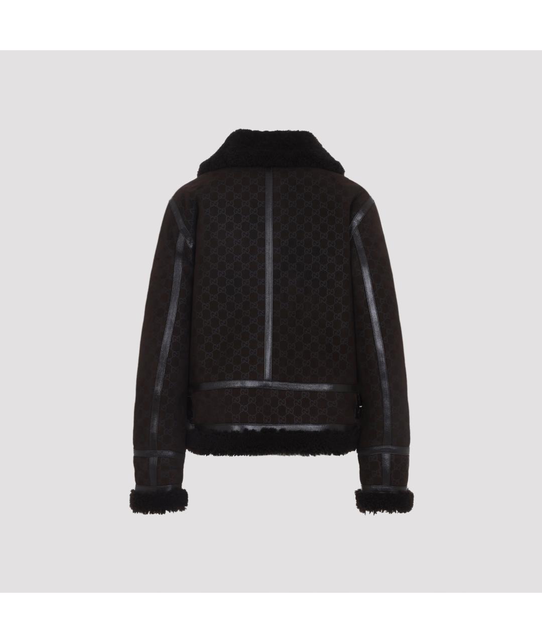 GUCCI Коричневая кожаная дубленка, фото 4