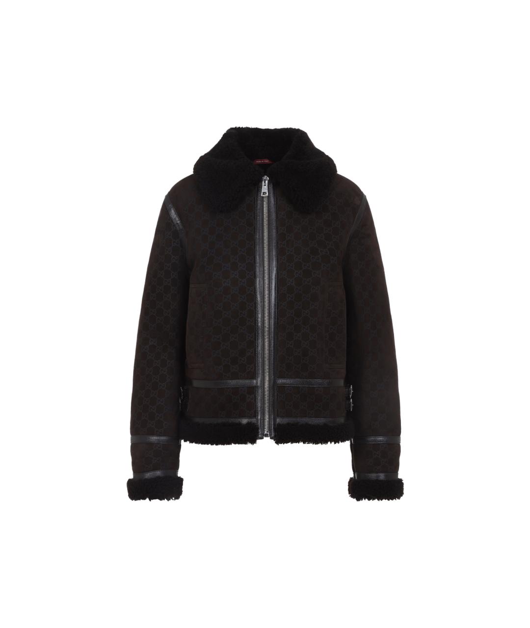 GUCCI Коричневая кожаная дубленка, фото 1