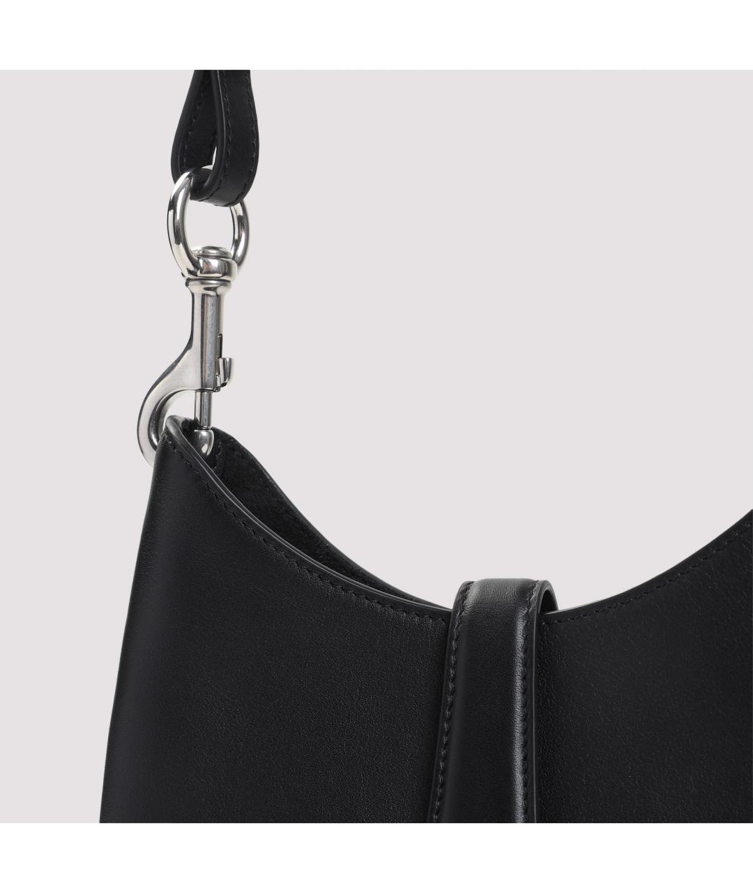 PHOEBE PHILO Черная кожаная сумка через плечо, фото 5