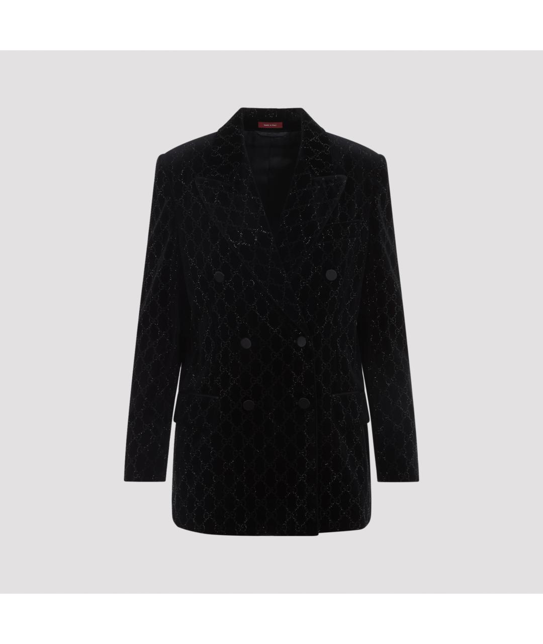 GUCCI Черный хлопковый жакет/пиджак, фото 2