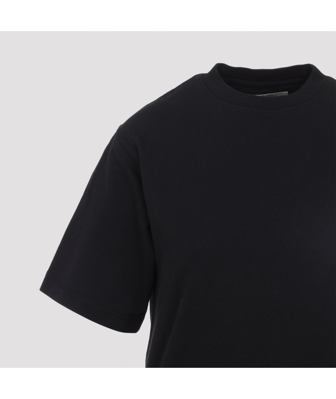 PHOEBE PHILO Черная хлопковая футболка, фото 6