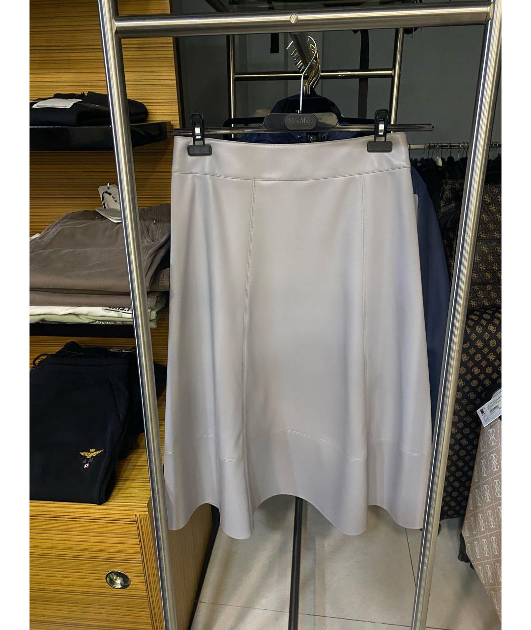 MAX MARA Серая юбка миди, фото 7