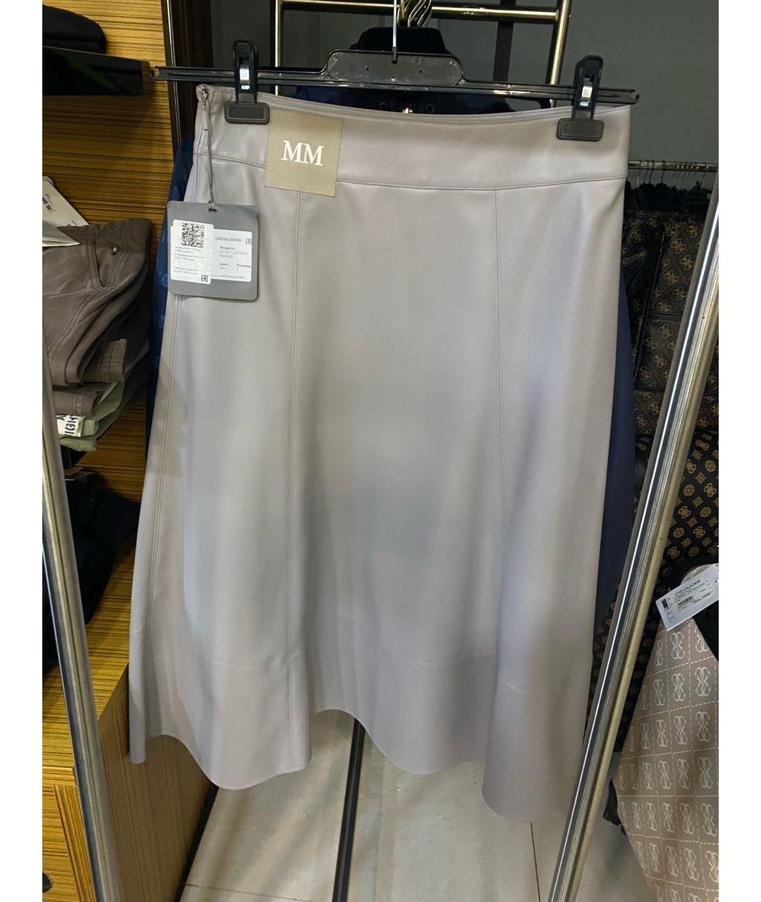 MAX MARA Серая юбка миди, фото 3