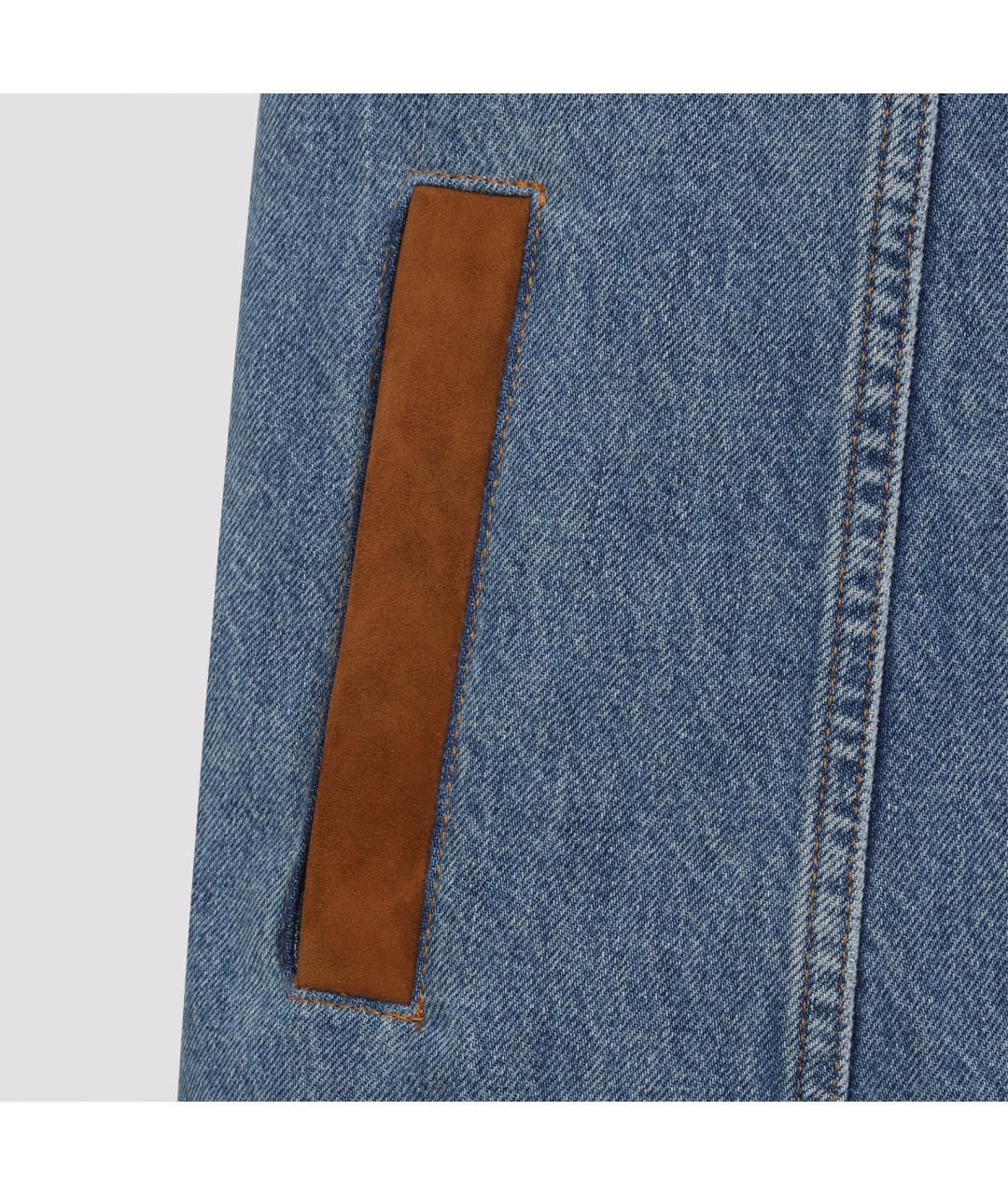 VERSACE Синее хлопковое повседневное платье, фото 3