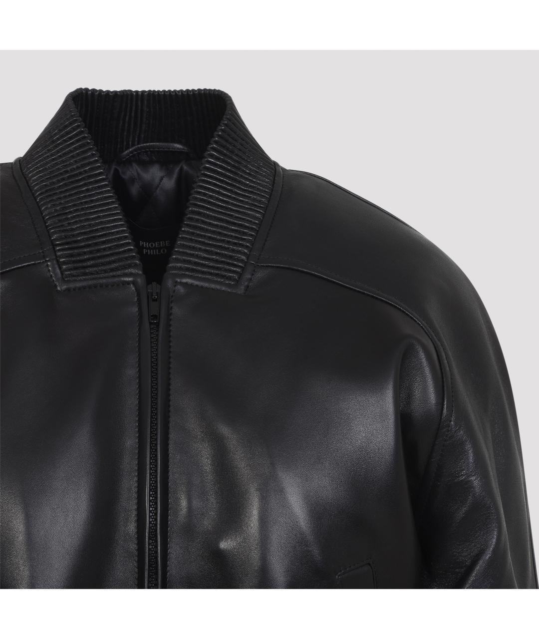 PHOEBE PHILO Черная кожаная куртка, фото 6
