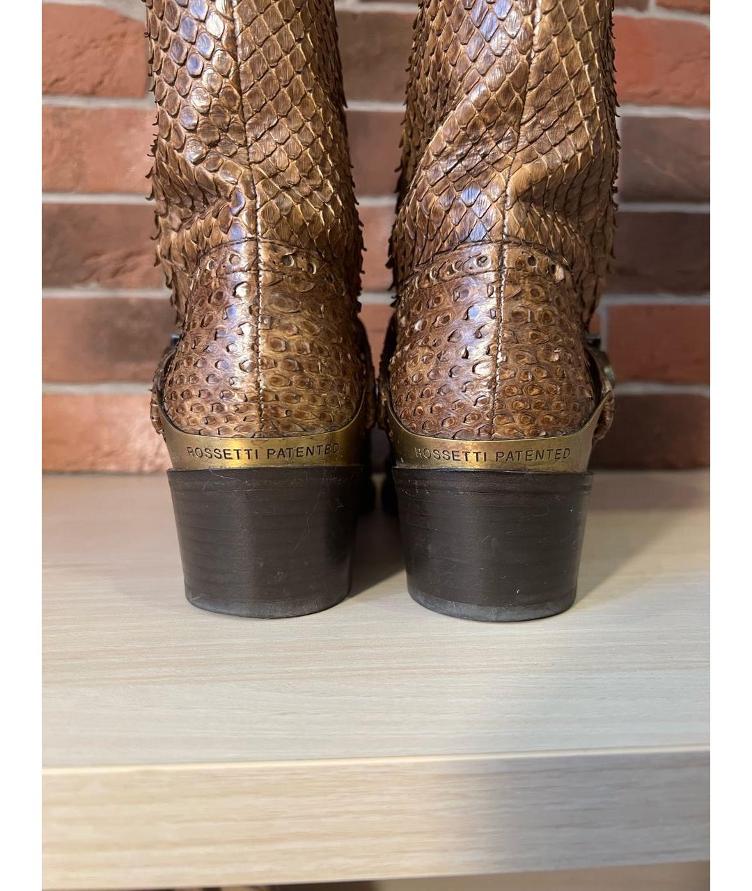 FRATELLI ROSSETTI Коричневые кожаные полусапоги, фото 5