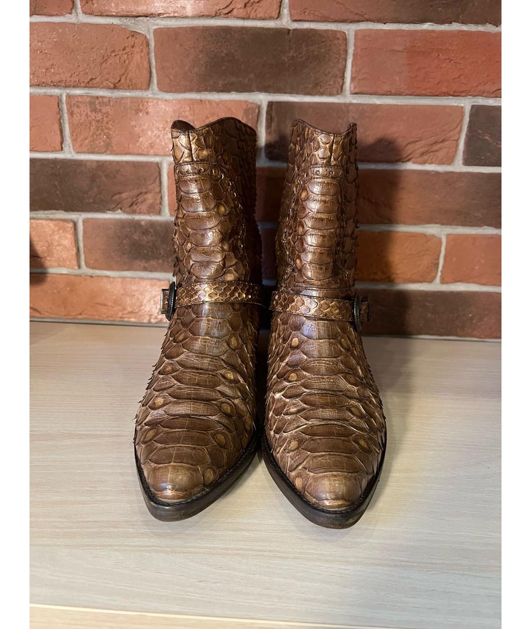 FRATELLI ROSSETTI Коричневые кожаные полусапоги, фото 2