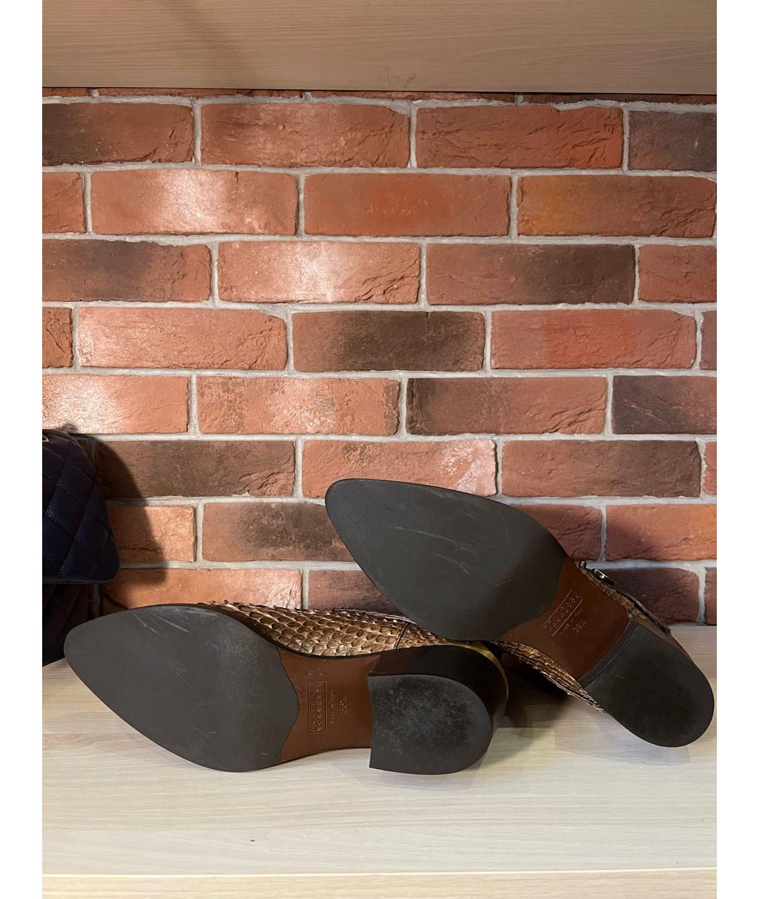 FRATELLI ROSSETTI Коричневые кожаные полусапоги, фото 4