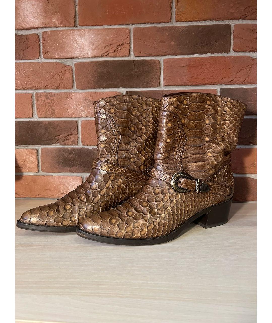 FRATELLI ROSSETTI Коричневые кожаные полусапоги, фото 7