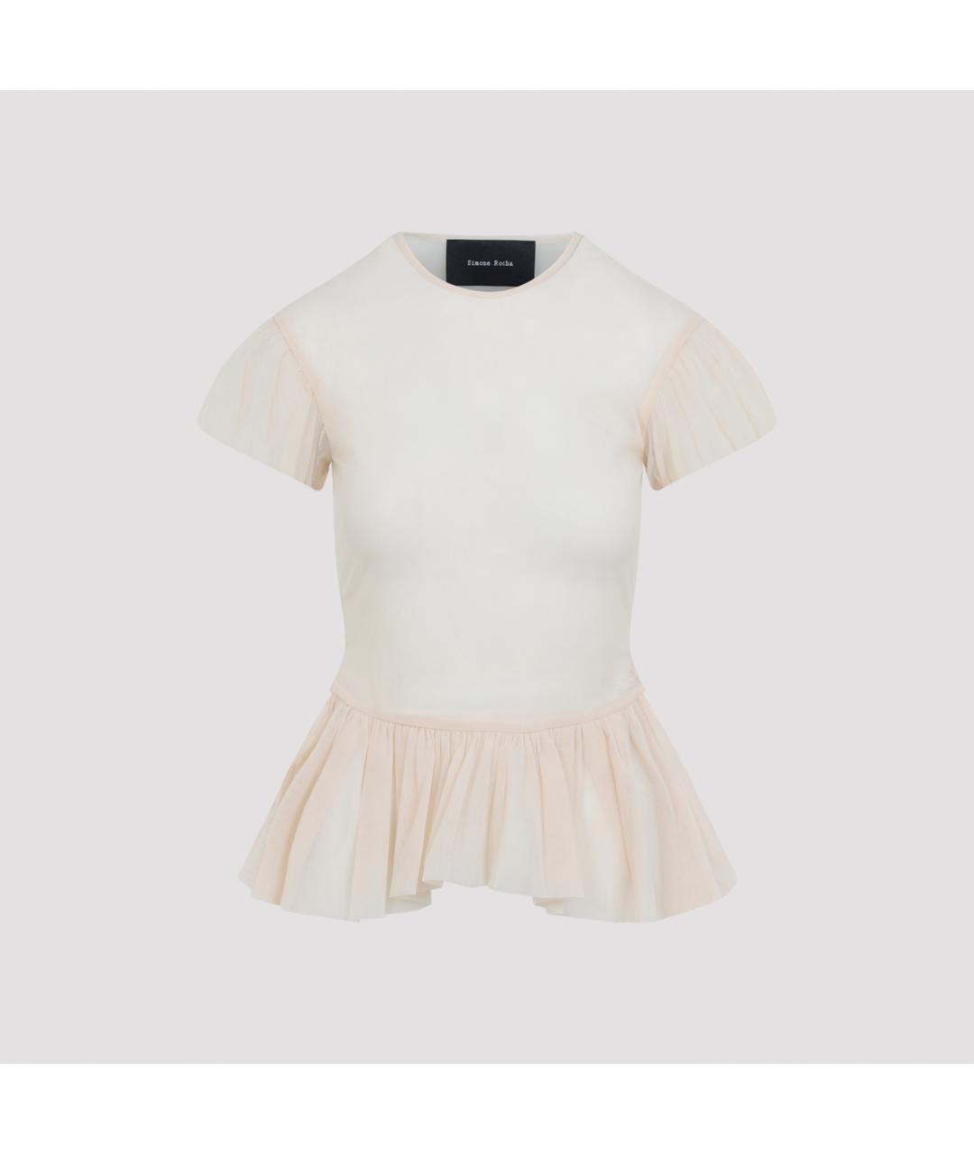 SIMONE ROCHA Бежевая полиамидовая блузы, фото 3