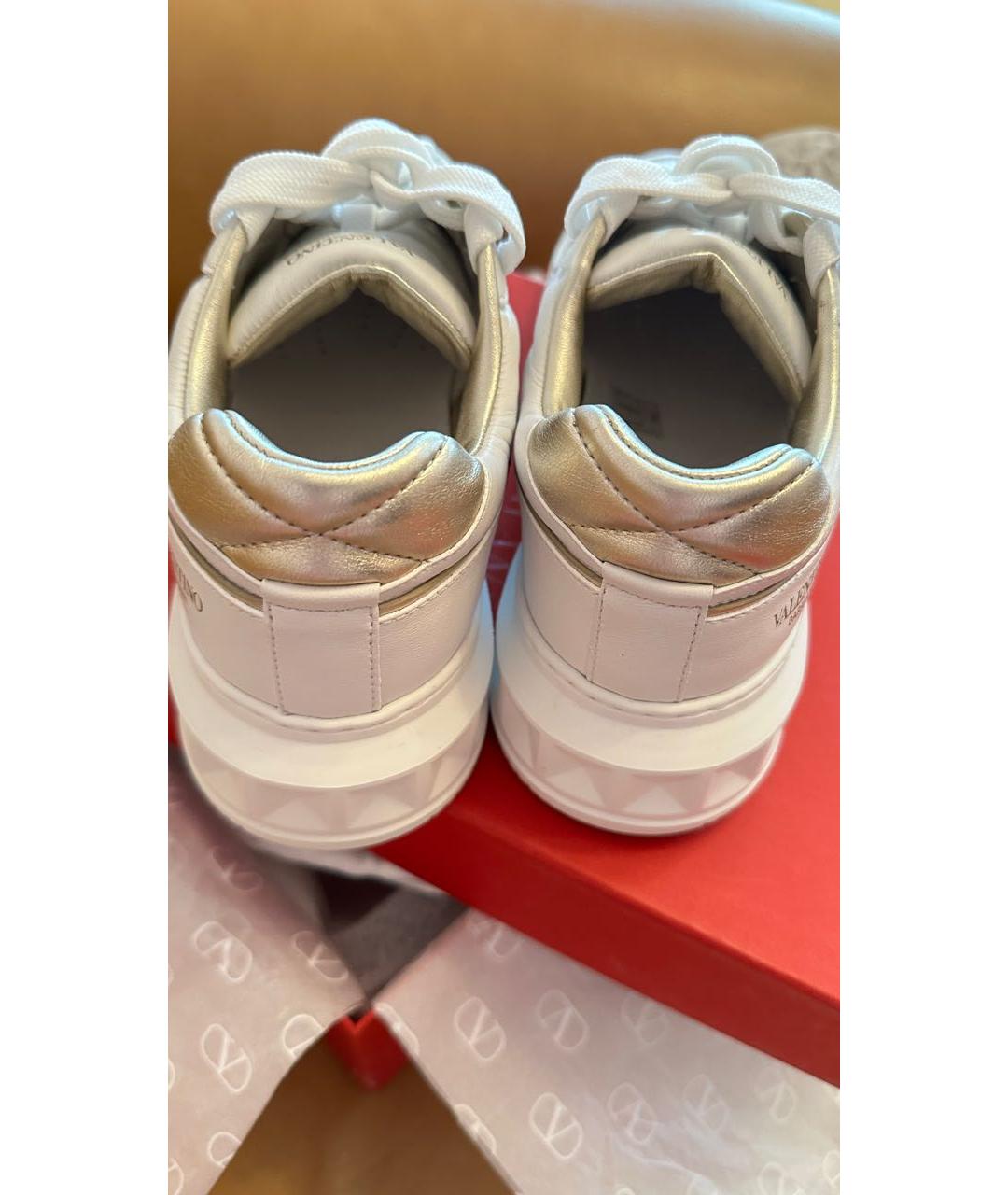 VALENTINO Белые кожаные кроссовки, фото 5