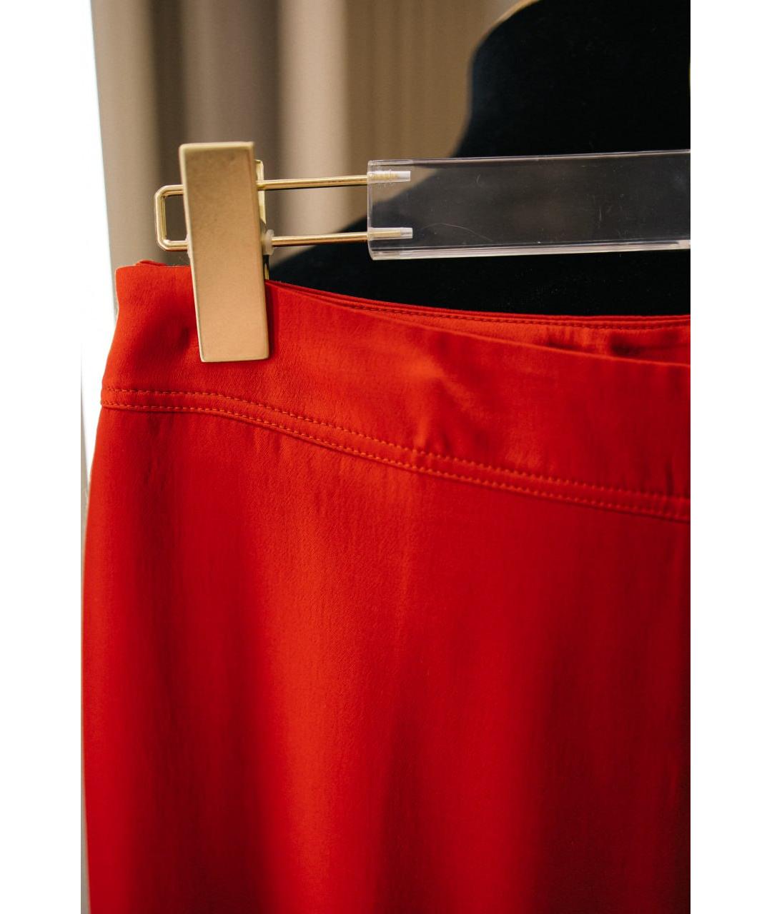 GENTRY PORTOFINO Красные вискозные прямые брюки, фото 3