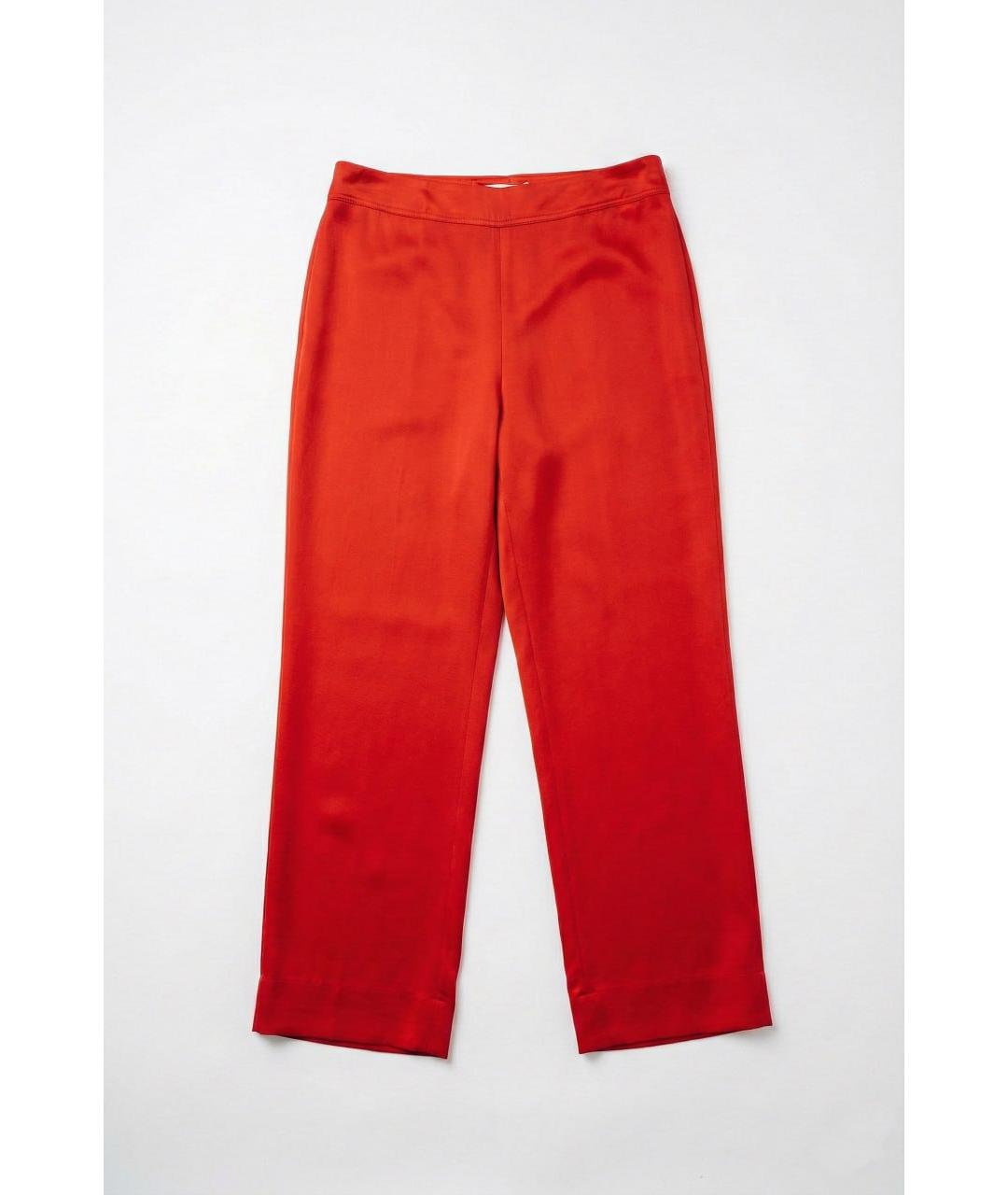 GENTRY PORTOFINO Красные вискозные прямые брюки, фото 5