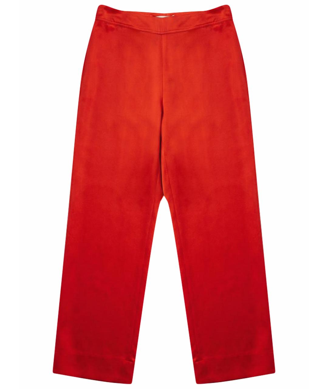 GENTRY PORTOFINO Красные вискозные прямые брюки, фото 1