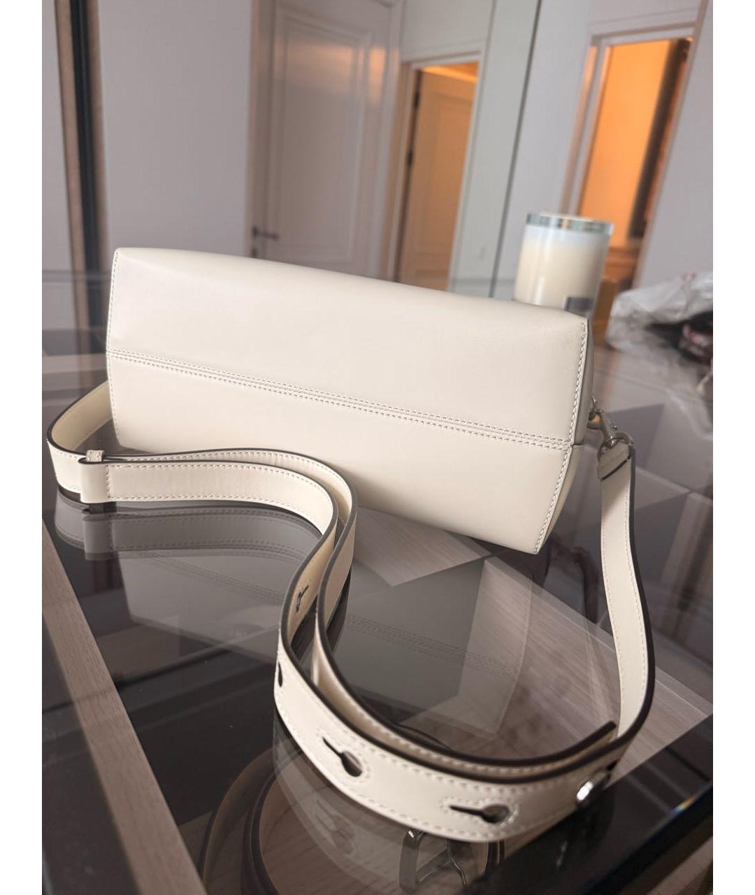 FENDI Бежевая кожаная сумка через плечо, фото 5