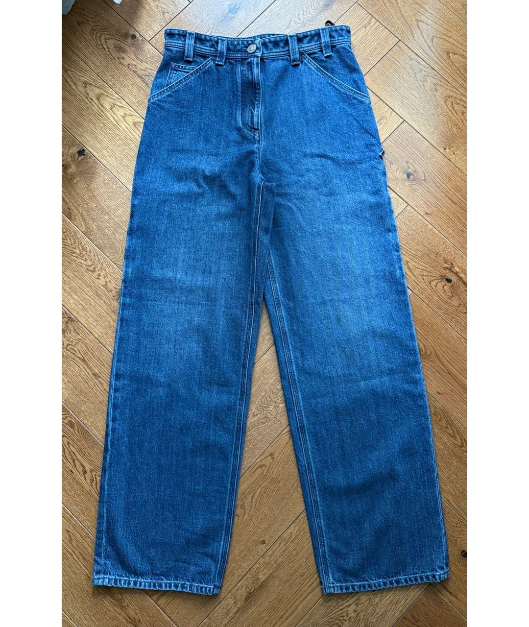 CHANEL Синие хлопковые прямые джинсы, фото 5