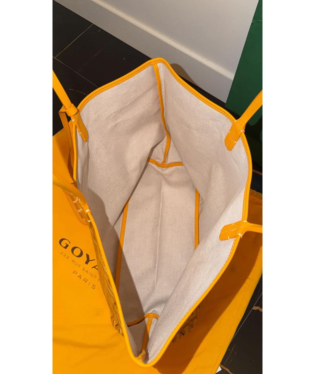 GOYARD Желтая сумка тоут, фото 4