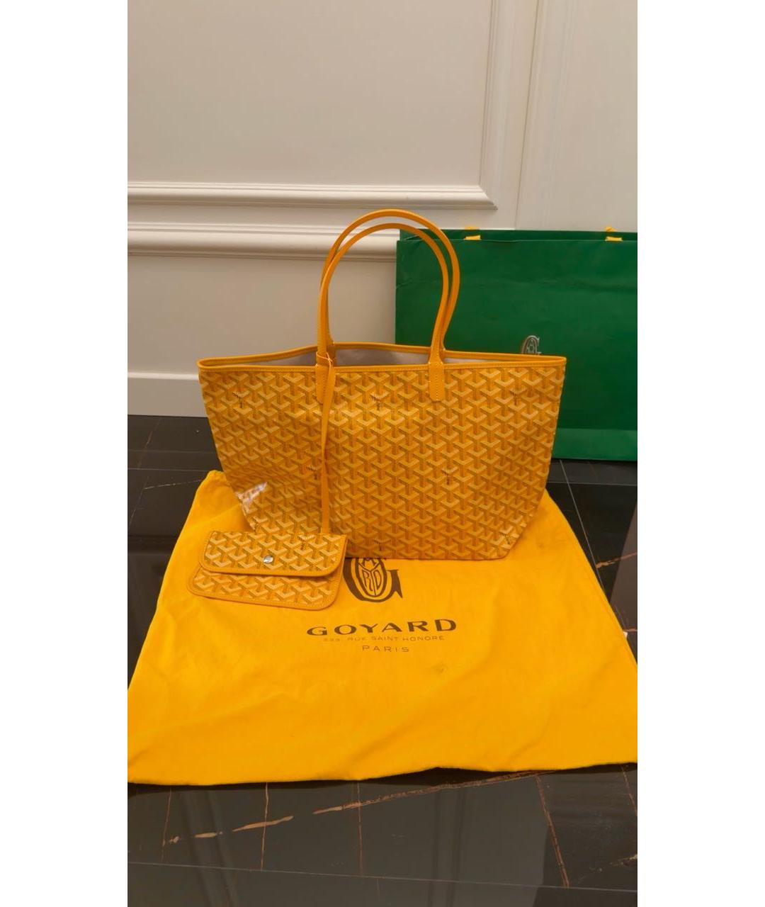 GOYARD Желтая сумка тоут, фото 2