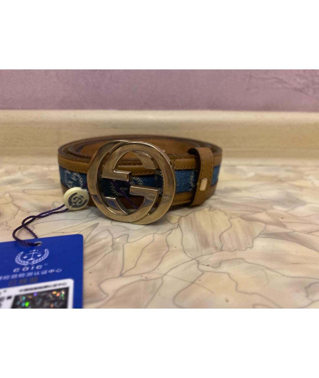 GUCCI Синий ремень, фото 5