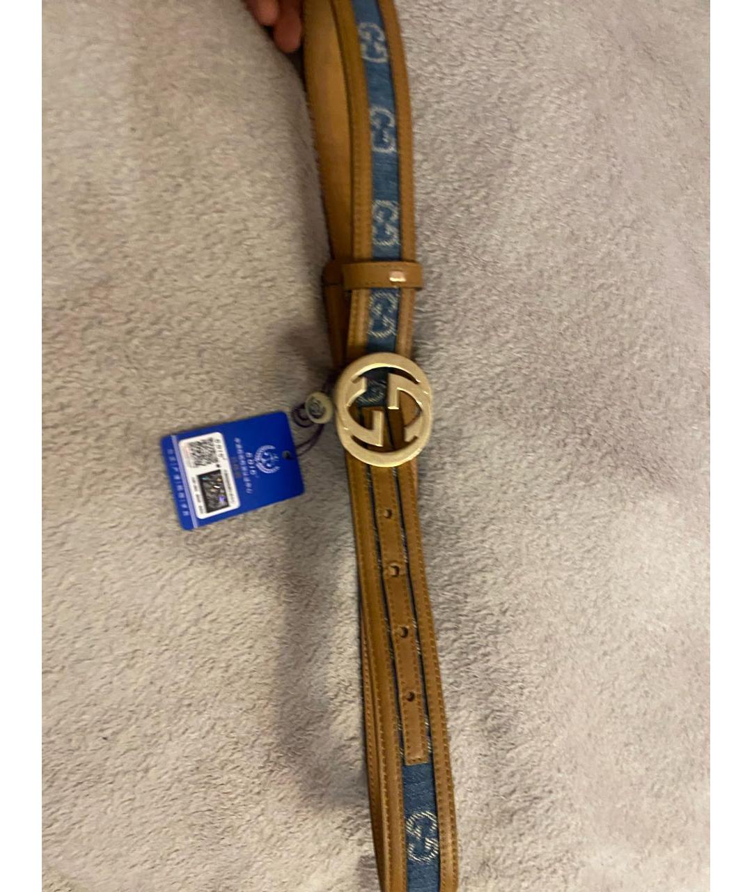 GUCCI Синий ремень, фото 4