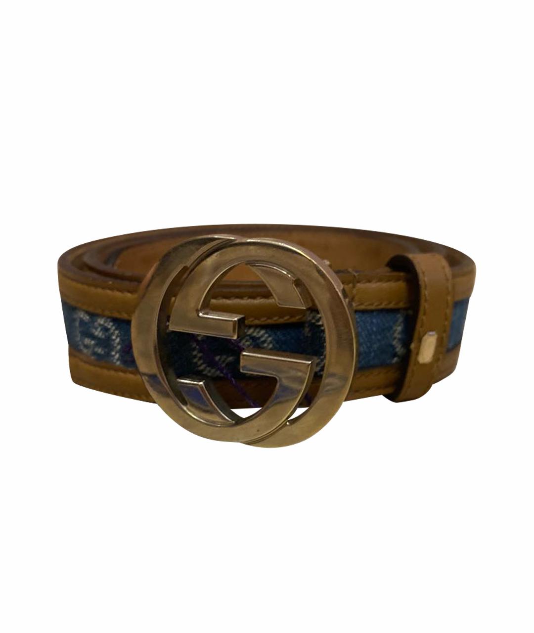 GUCCI Синий ремень, фото 1