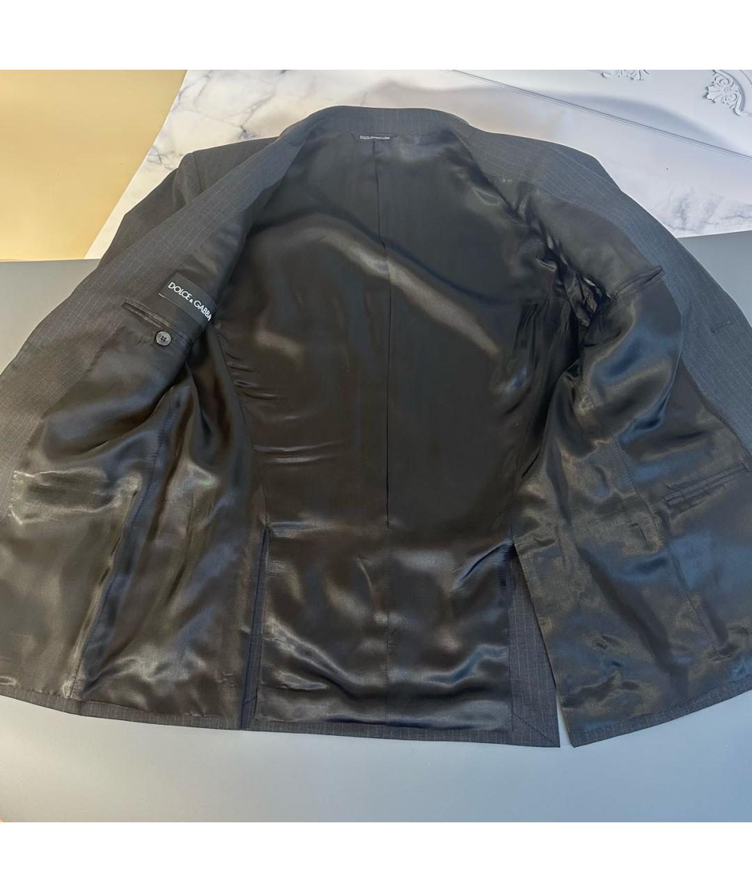 DOLCE&GABBANA Антрацитовый классический костюм, фото 4