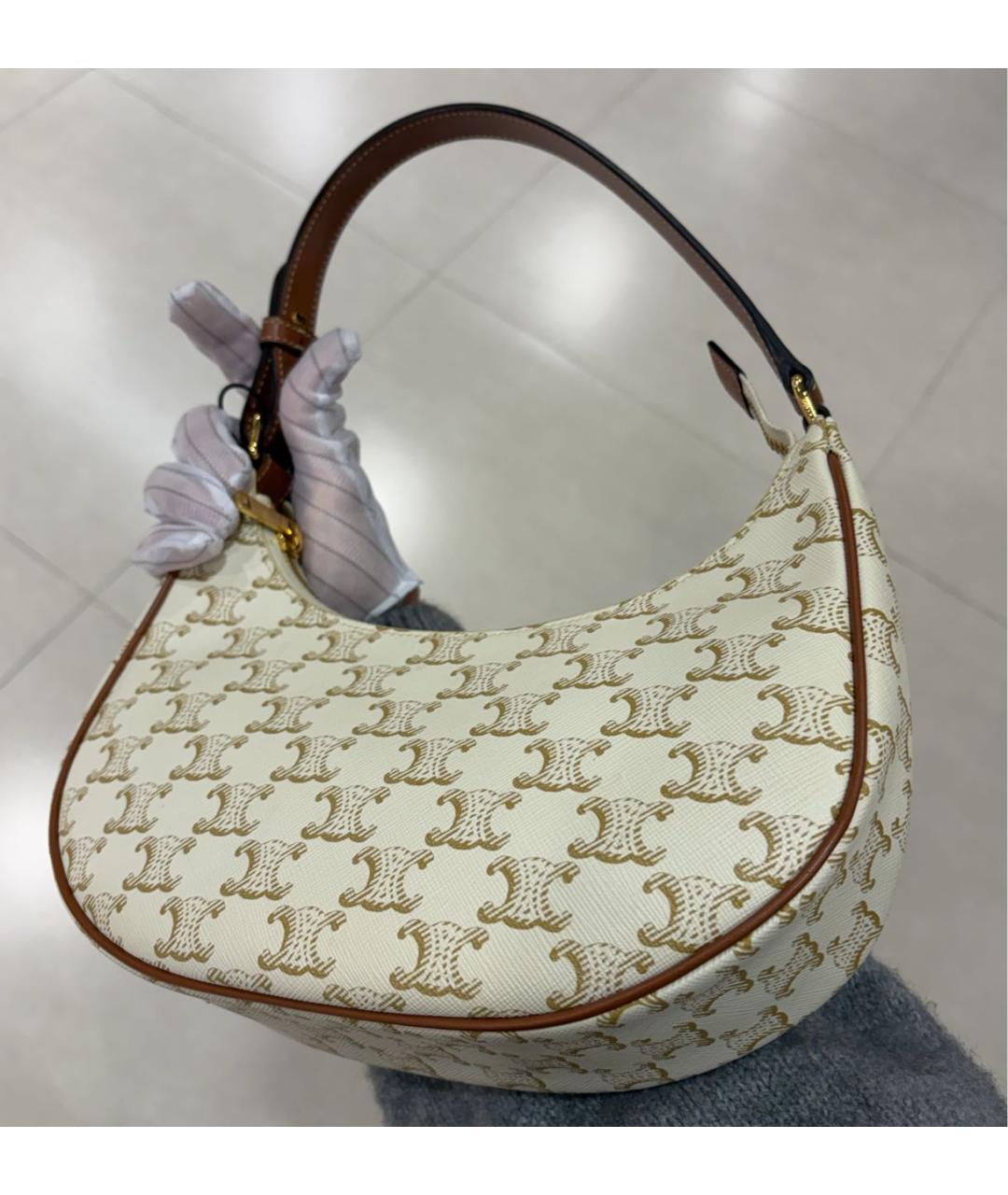 CELINE Бежевая сумка через плечо, фото 4