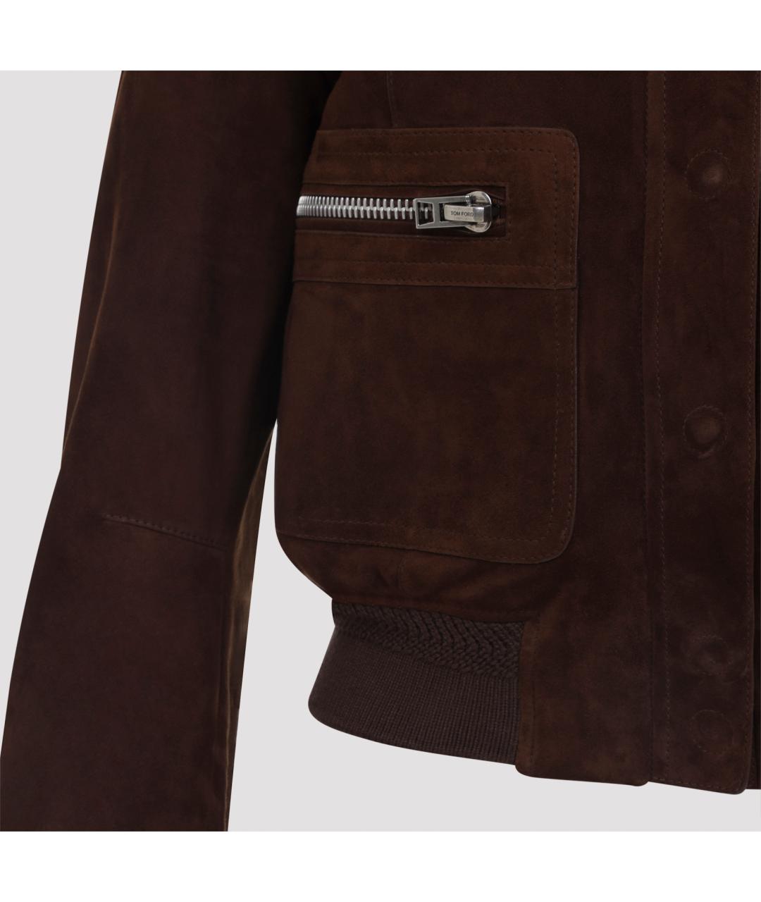 TOM FORD Коричневая замшевая куртка, фото 6