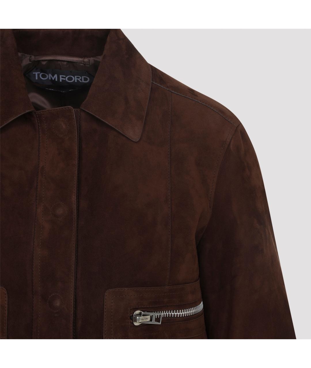 TOM FORD Коричневая замшевая куртка, фото 5