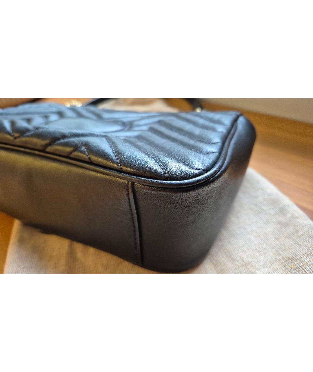 GUCCI Черная кожаная сумка через плечо, фото 3