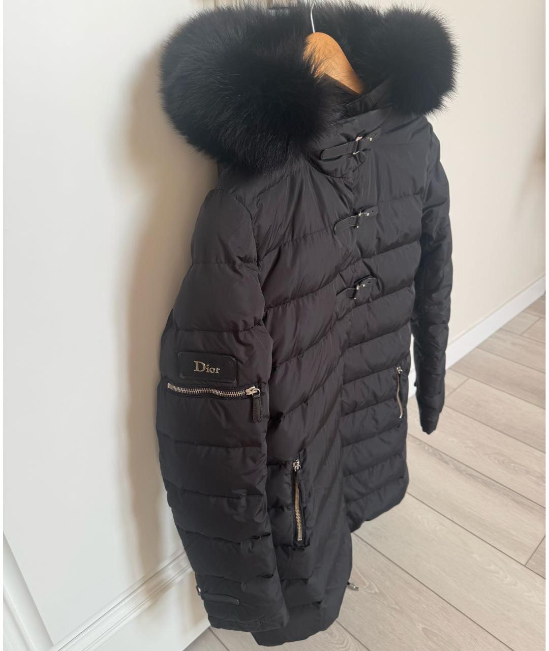 CHRISTIAN DIOR Черный полиэстеровый пуховик, фото 2